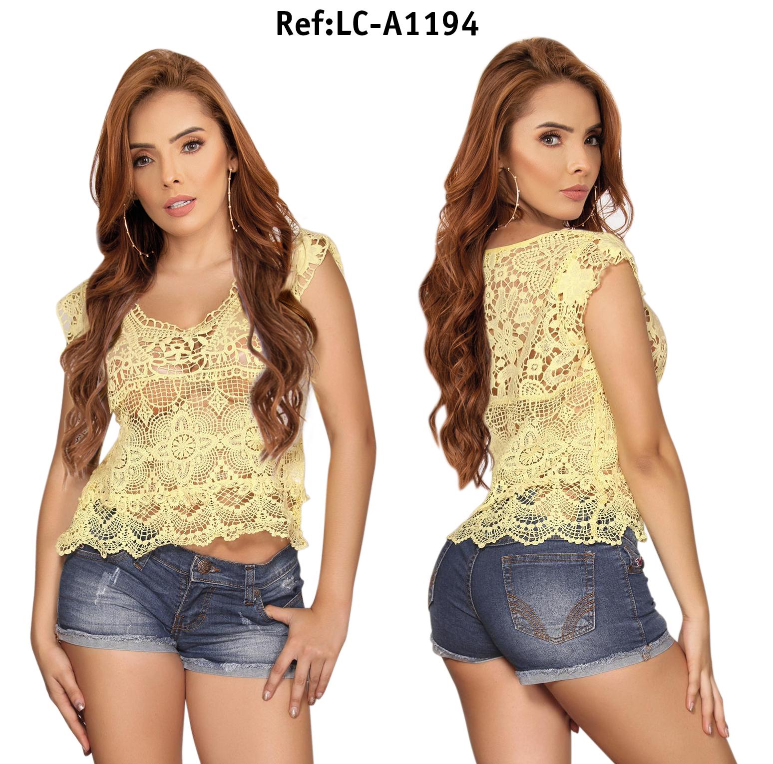 Ref. 003 -LCA1194 BLUSA MANGA CORTA - Ropa Colombiana