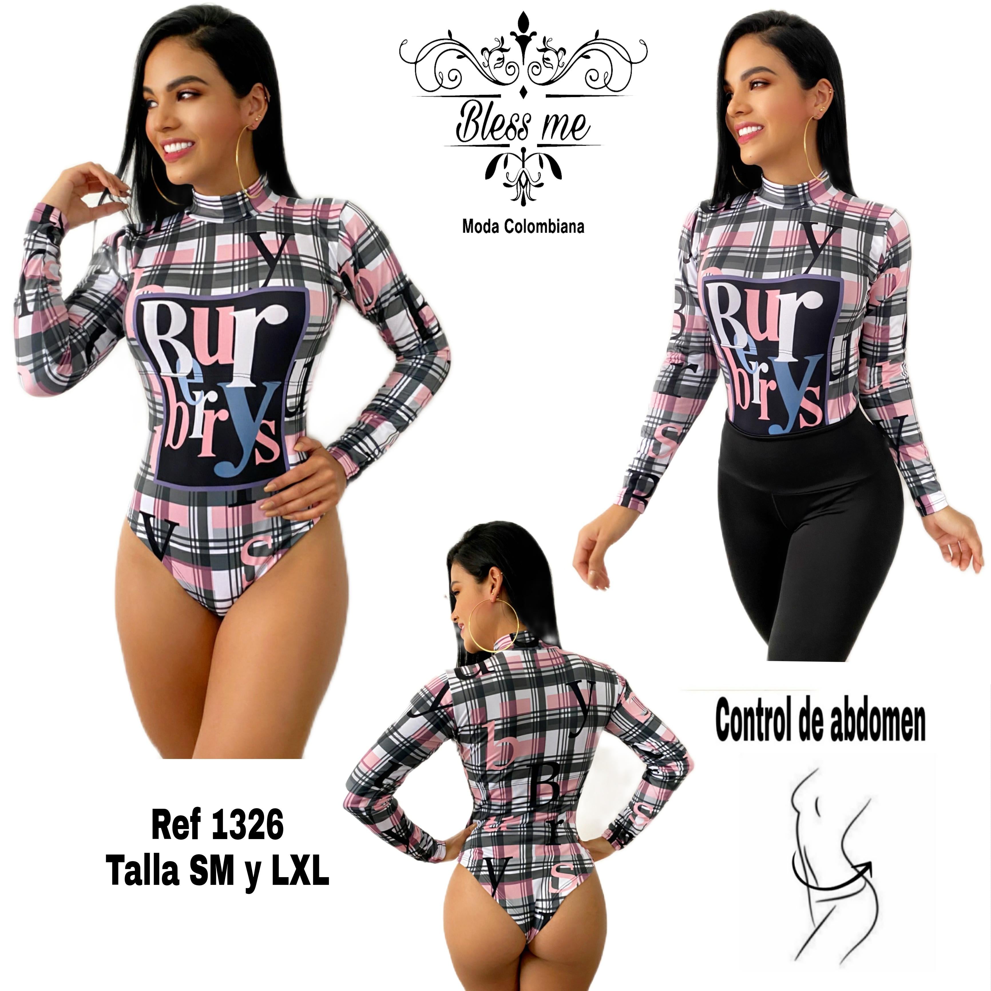 Ref. 058 -1326MangaLarga Body Colombiano Reductor - Ropa Colombiana