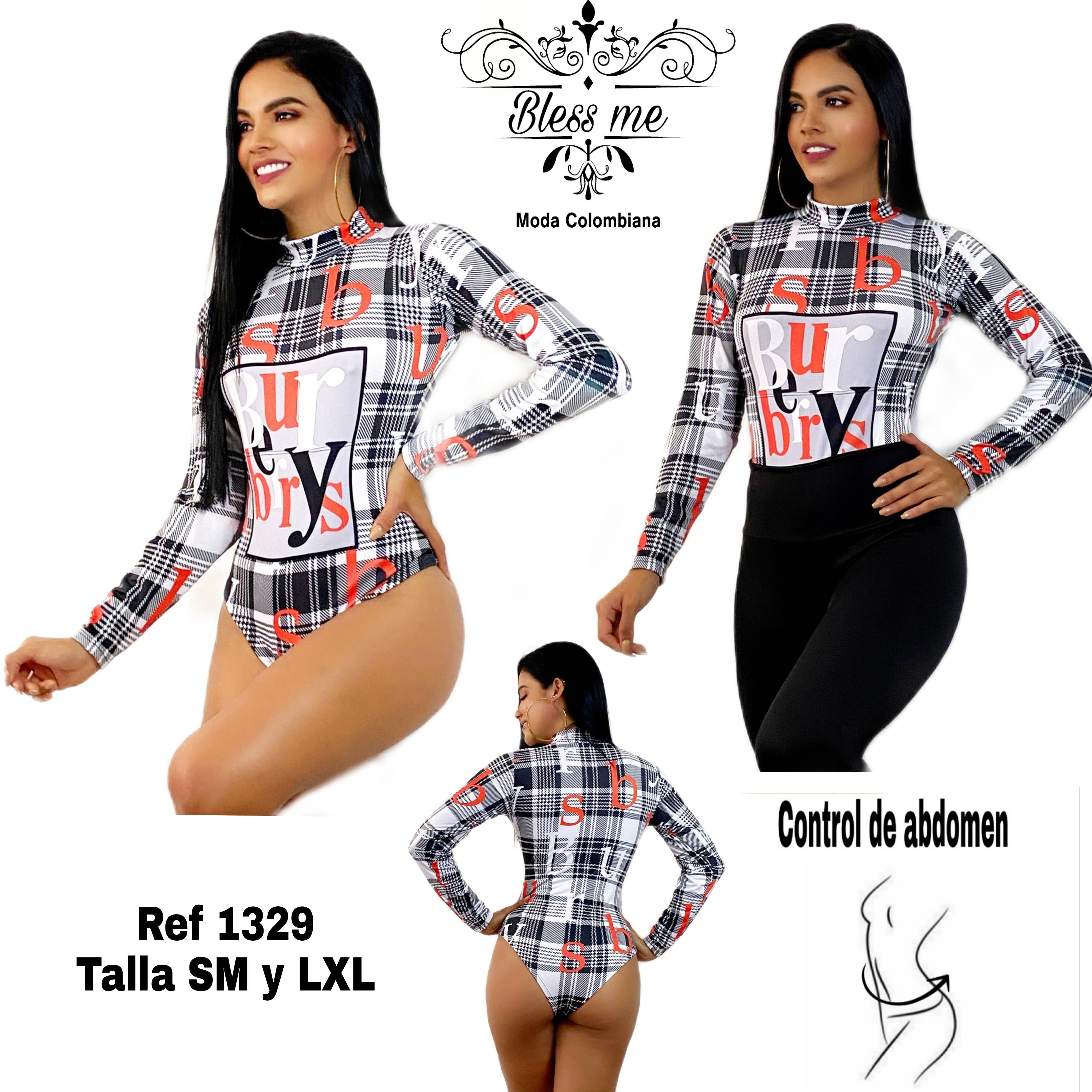 Ref. 058 -1329MangaLarga Body Colombiano Reductor - Ropa Colombiana