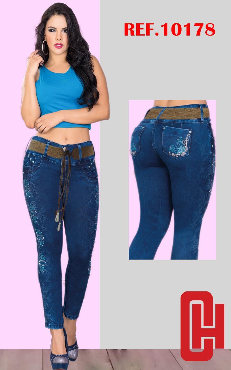 Ref. 001 -10178  JEANS DAMA CHEVIOTTO. - Ropa Colombiana