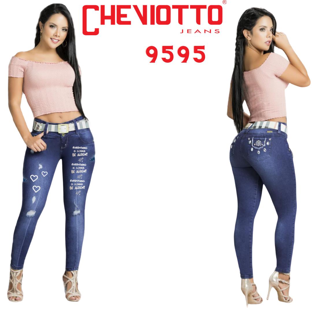 Ref. 001 -9595ESTAMPADO JEAN COLOMBIANO LEVANTACOLA - Ropa Colombiana