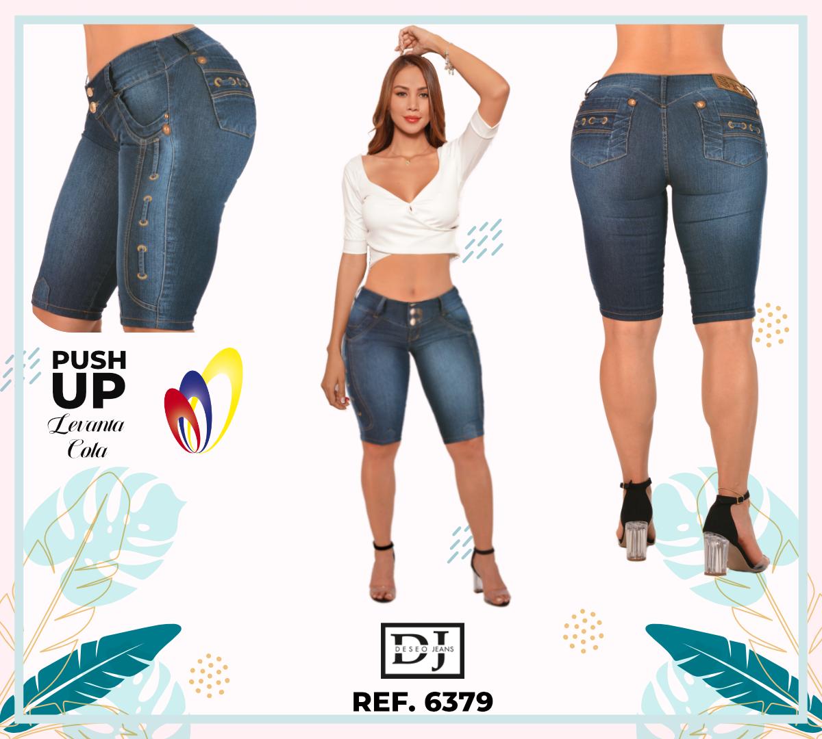 Ref. 006 -6379 CAPRI  COLOMBIANO LEVANTACOLA CON BOLSILLOS - Ropa Colombiana