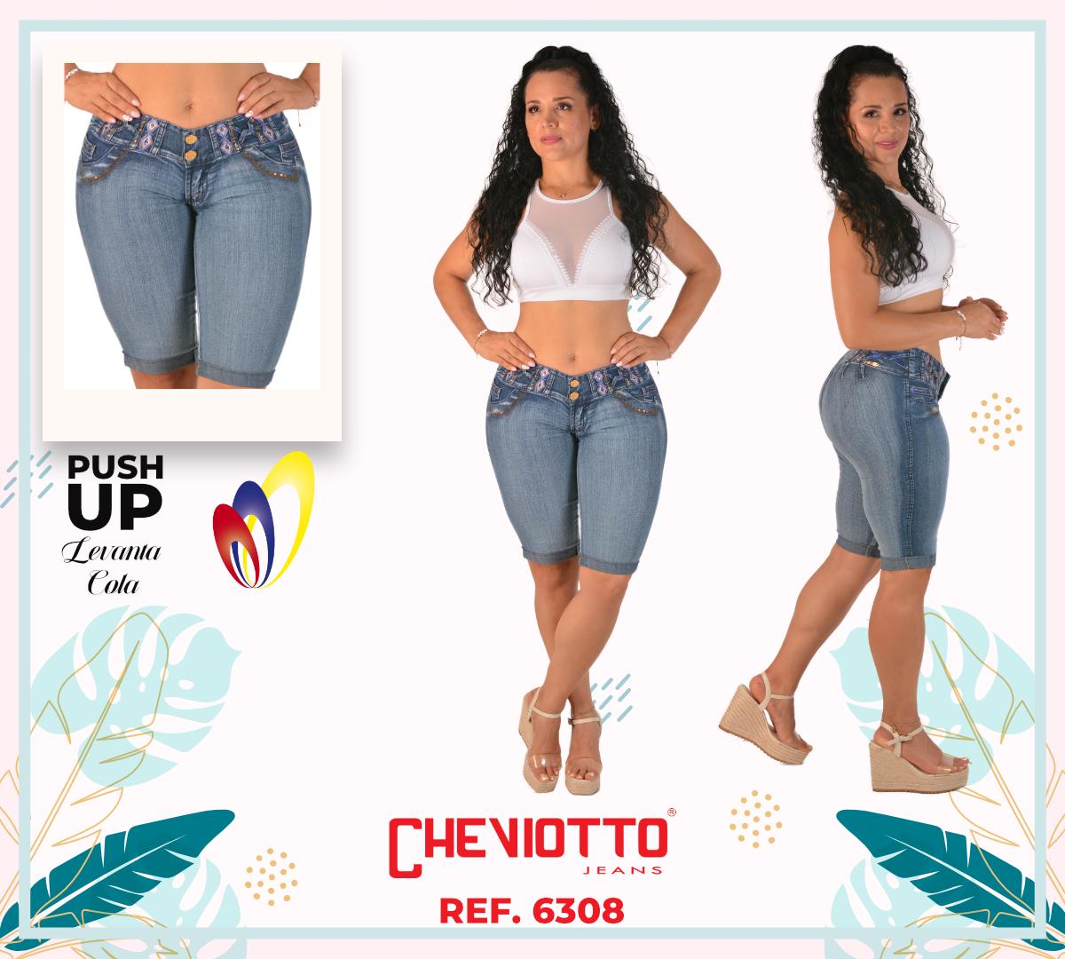 Ref. 001 -6308 Jean Capri de moda Colombiano - Ropa Colombiana