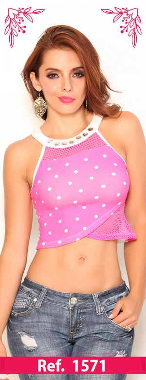 Ref. 003 -1571 Blusa Corta Top - Ropa Colombiana
