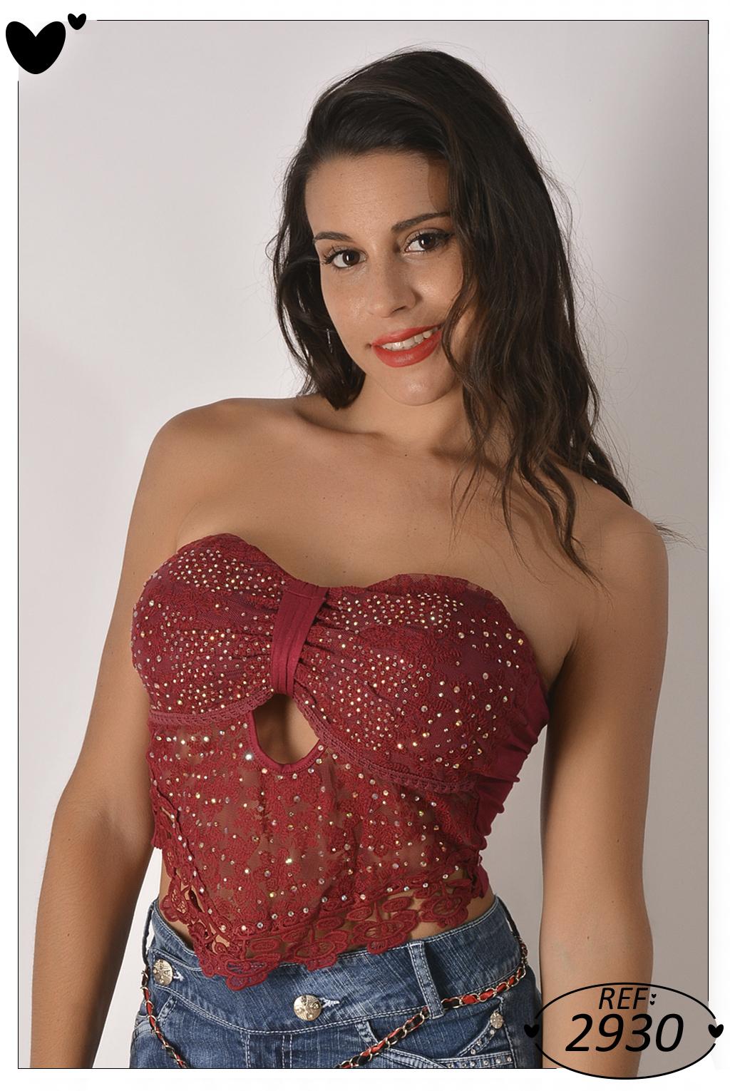Ref. 005 -2930 Crop Top Palabra de Honor - Ropa Colombiana