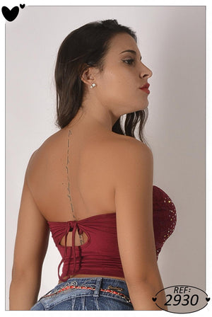 Ref. 005 -2930 Crop Top Palabra de Honor - Ropa Colombiana