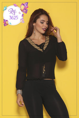 Ref. 015 -3625 Blusa manga larga - Ropa Colombiana