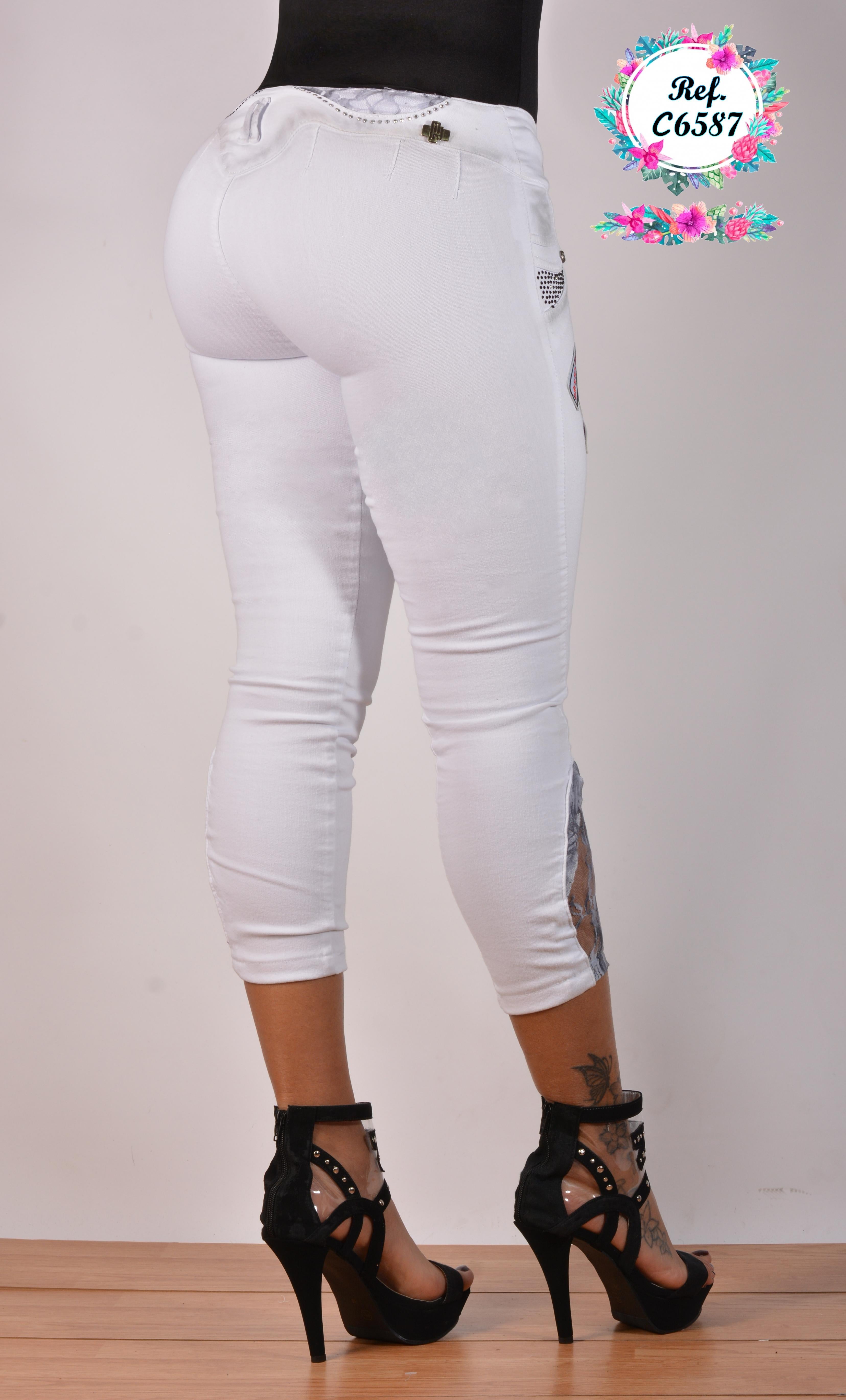 Ref. 001 -6587C Jean capri - Ropa Colombiana