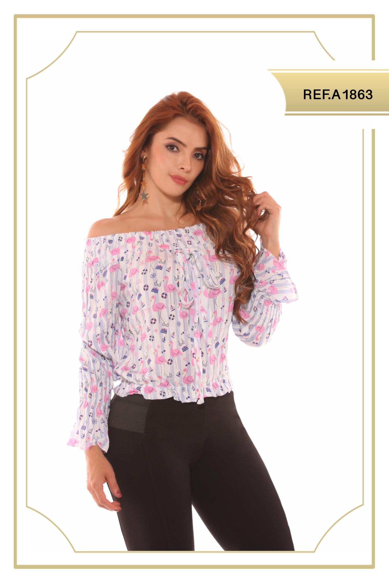 Ref. 003 -A1863 blusa de moda - Ropa Colombiana