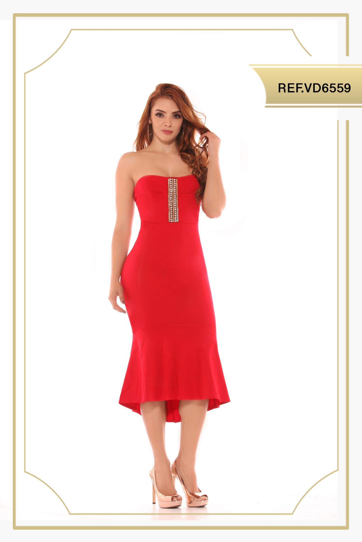 Ref. 003 -VD6559 VESTIDO DAMA - Ropa Colombiana