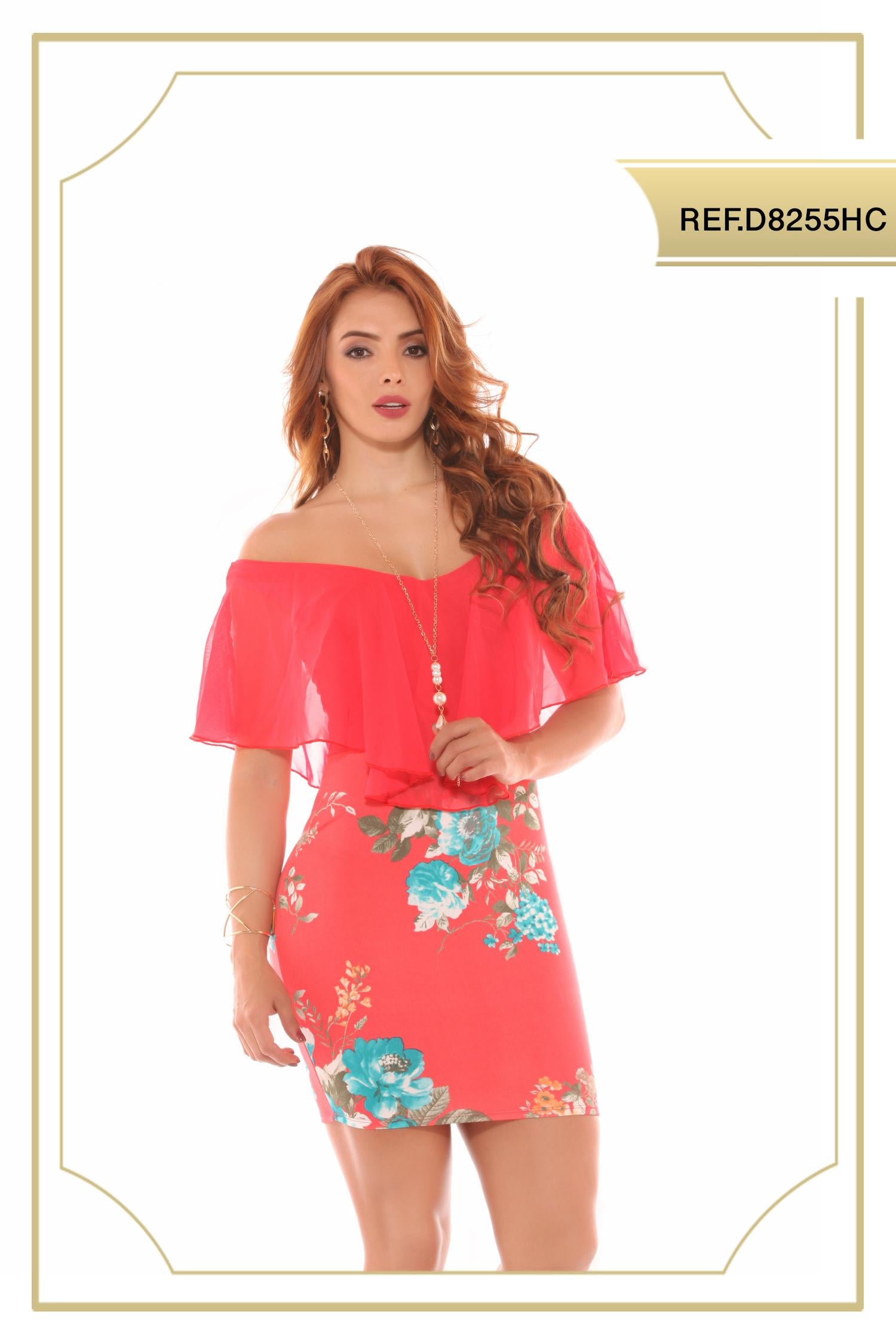 Ref. 003 -D8255HC VESTIDO DE DAMA - Ropa Colombiana