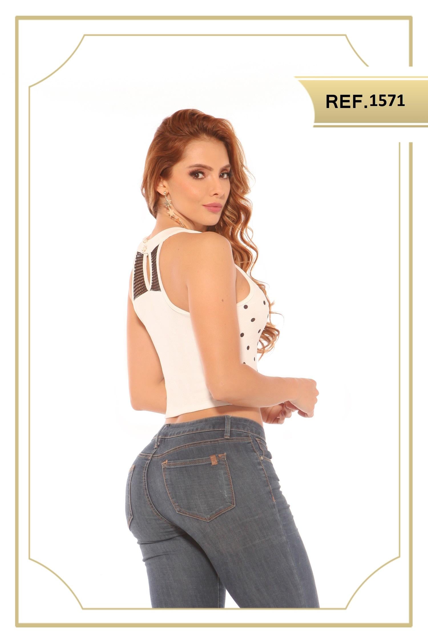 Ref. 003 -1571 Blusa Corta Top - Ropa Colombiana