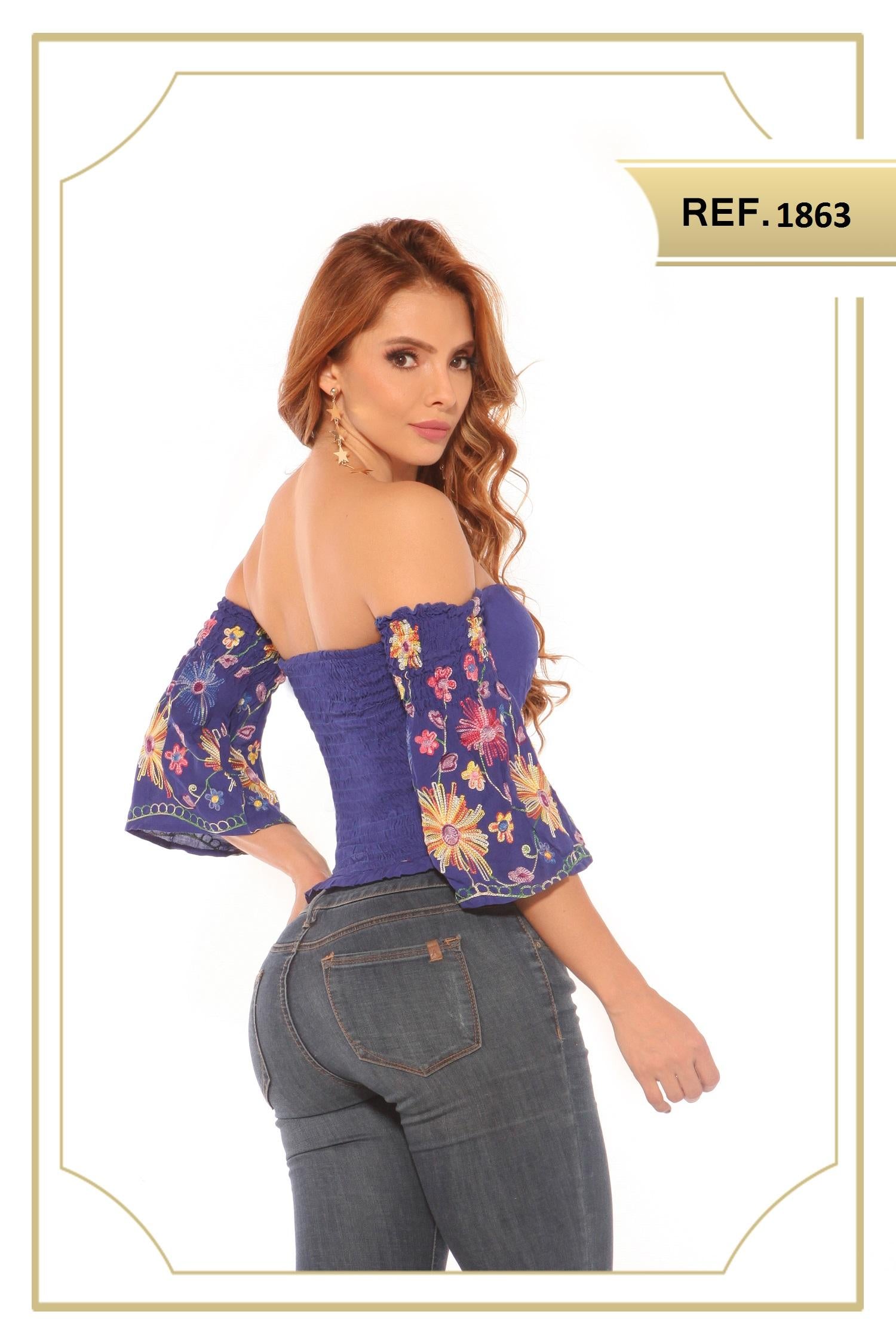 Ref. 015 -1863 BLUSA SEXY COLOMBIANA - Ropa Colombiana