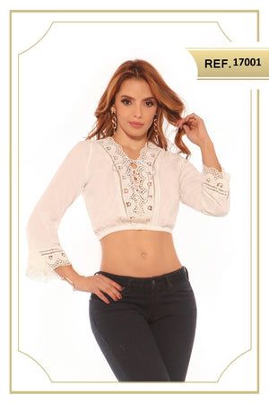 Ref. 004 -17001 BLUSAS CEREZA - Ropa Colombiana