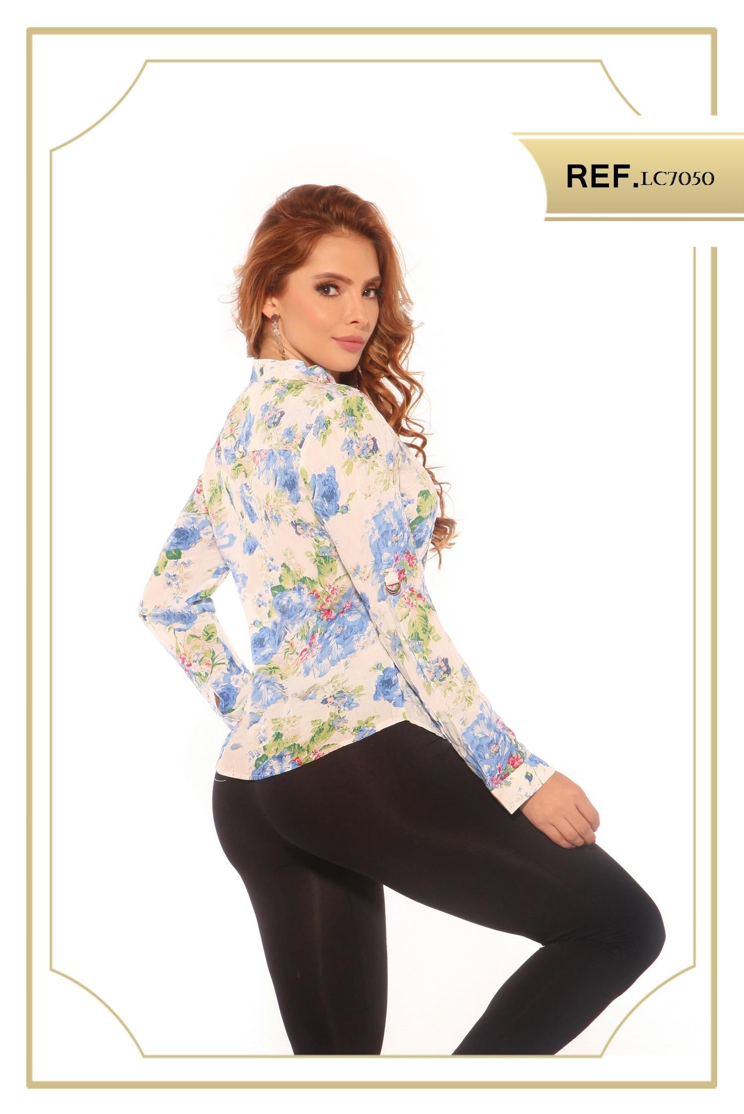 Ref. 003 -LC7050 BLUSA MANGA LARGA - Ropa Colombiana