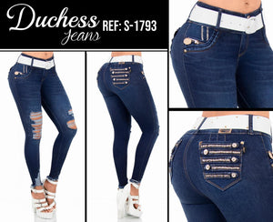 Ref. 037 -S-1793 Vaqueros push up colombianos de moda - Ropa Colombiana