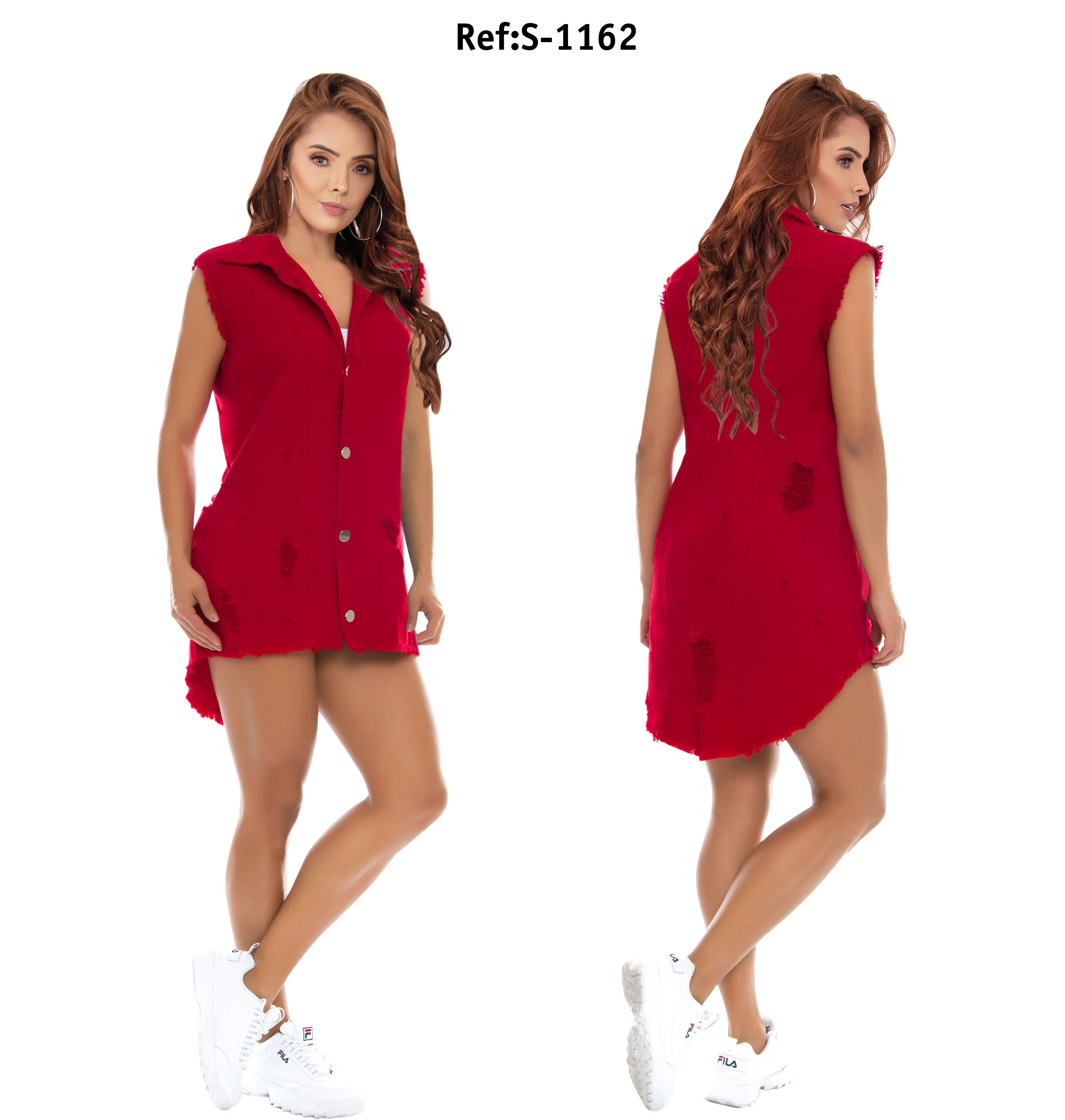 Ref. 037 -S-1162 Vestido De Jean Colombiano de Moda