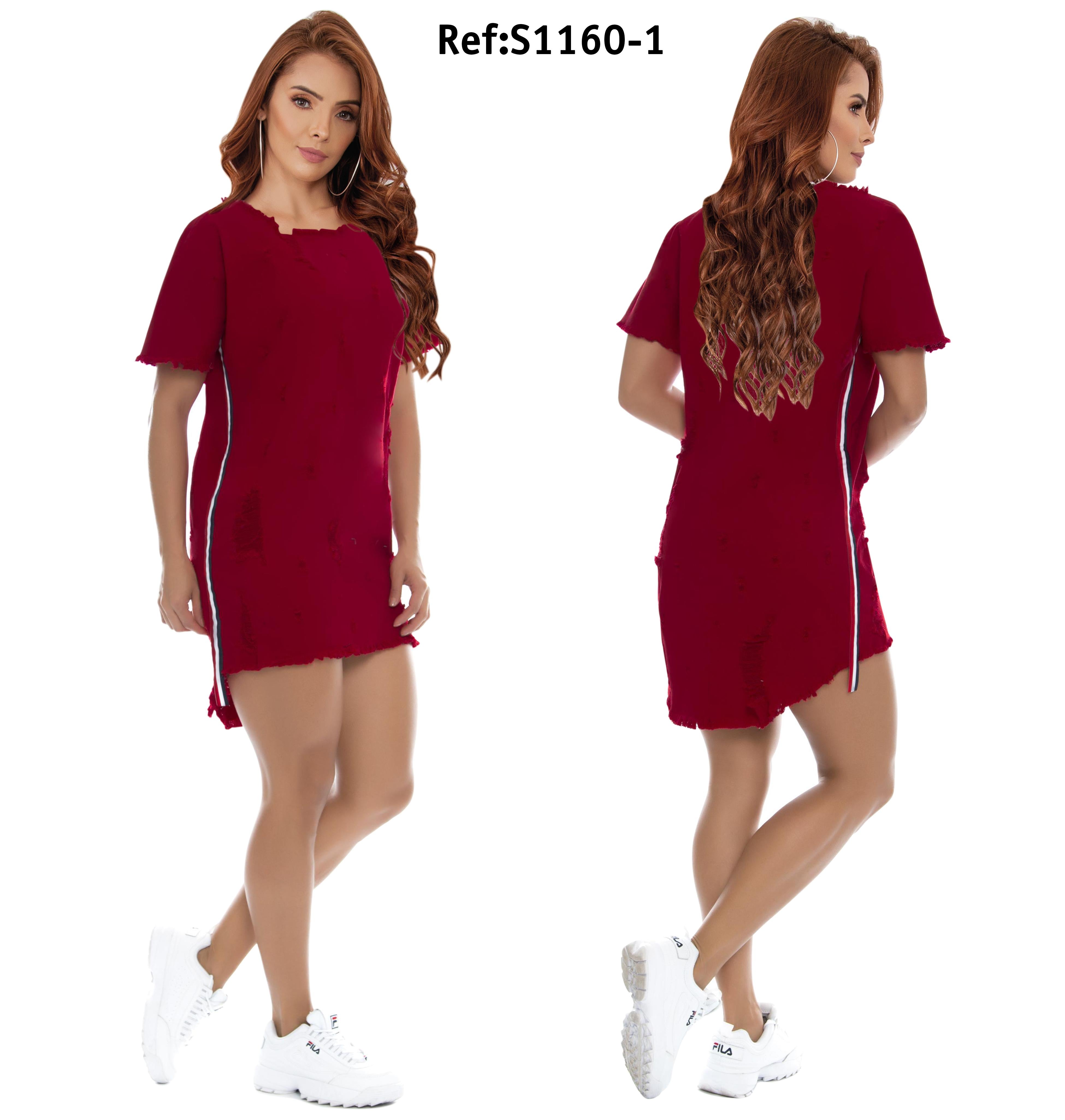 Ref. 037 -S-1160-1 Vestido Colombiano de Moda