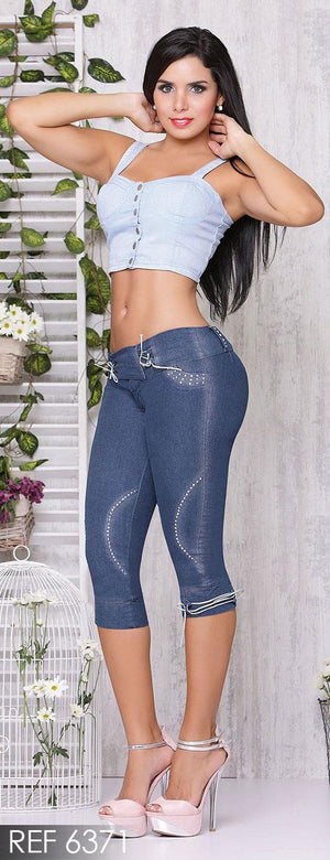 Ref. 001 -6371 Jean Capri Colombiano Levantacola - Ropa Colombiana