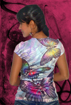 Ref. 003 EK -V224P Blusa Mariposa - Ropa Colombiana