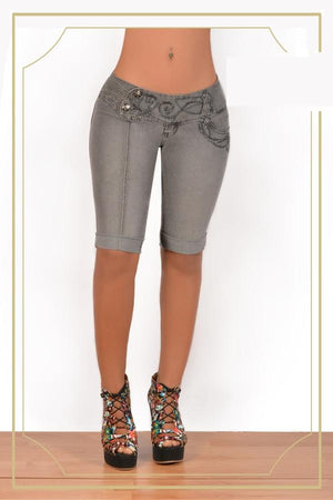 Ref. 001 -4381 Jean Capri Cheviotto Colombiano - Ropa Colombiana