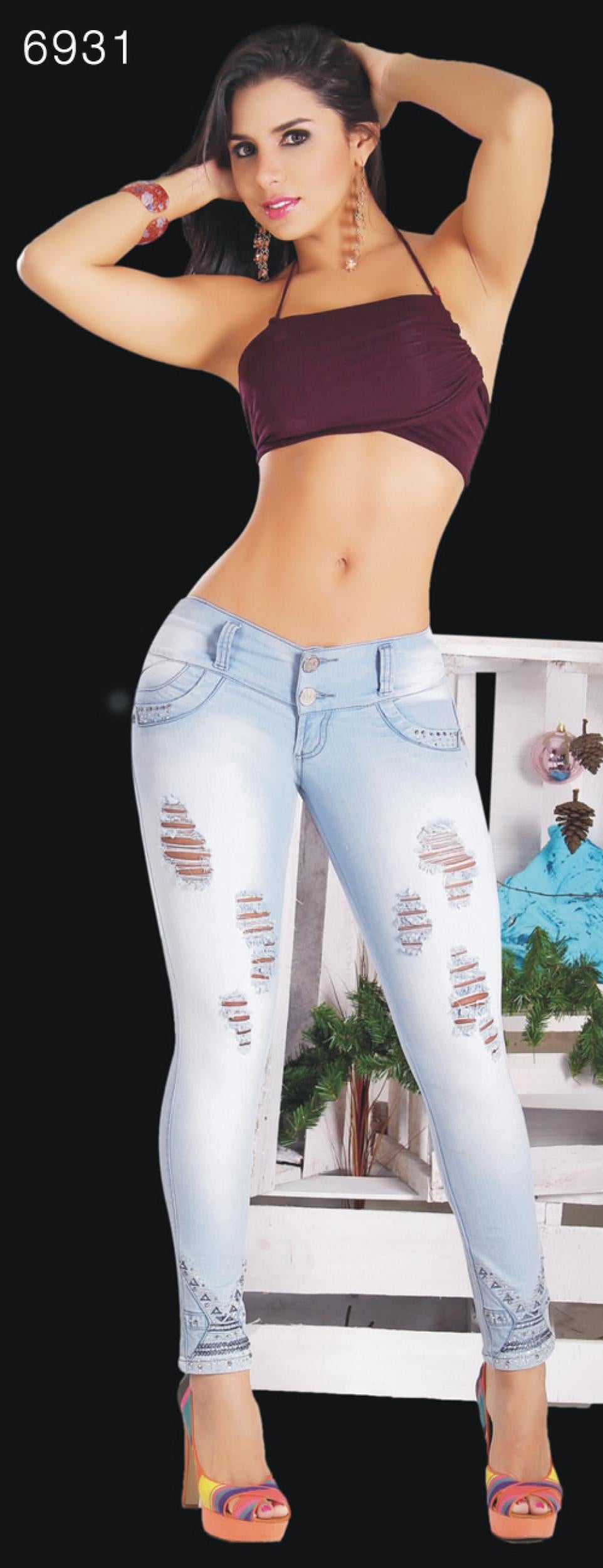 Ref. 001 -6931 Jean Cheviotto - Ropa Colombiana