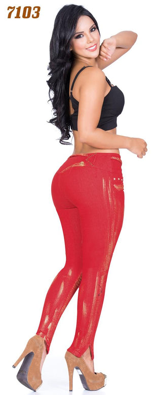 Ref. 001 -7103 Jean Estilo Colombiano - Ropa Colombiana