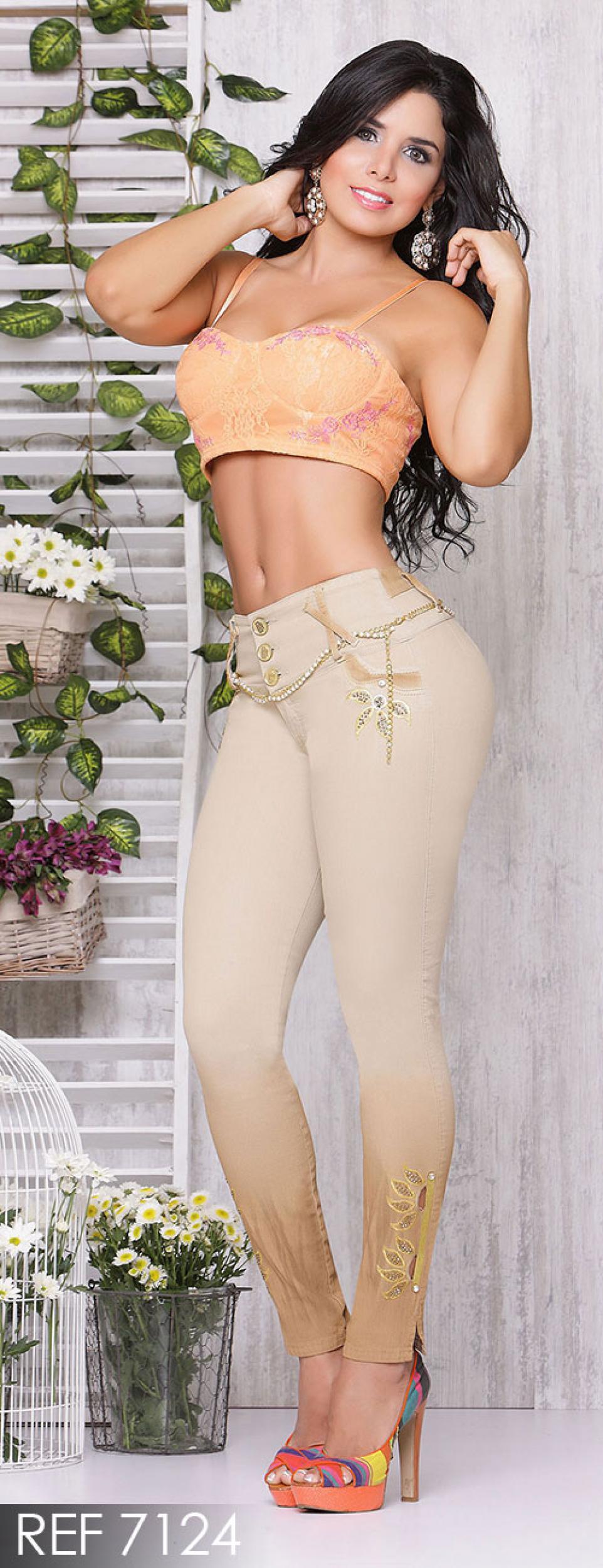 Ref. 001 -7124 Jean Elegante y Femenino - Ropa Colombiana