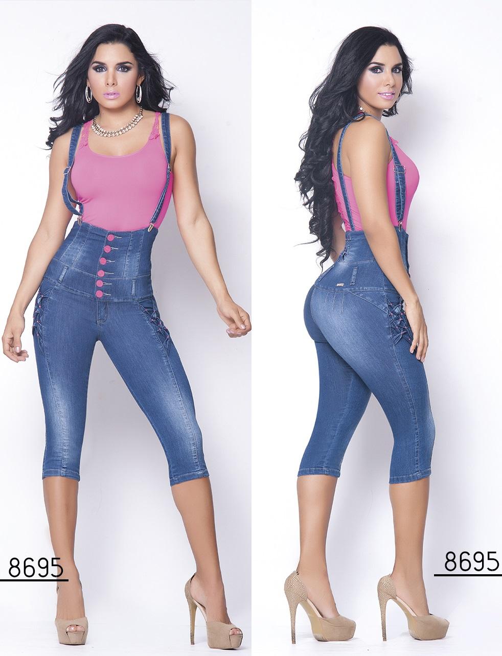 Ref. 001 -8695 JEAN  CAPRI COSTILLERO - Ropa Colombiana