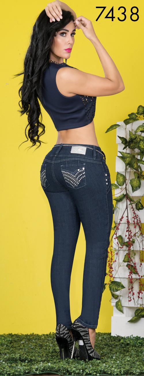 Ref. 001 -7438 Jean Colombiano Sello Único - Ropa Colombiana