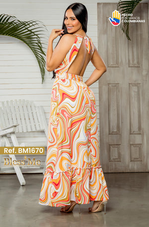 Ref. 058 -BM1670 Vestido de Fiesta Largo - Ropa Colombiana