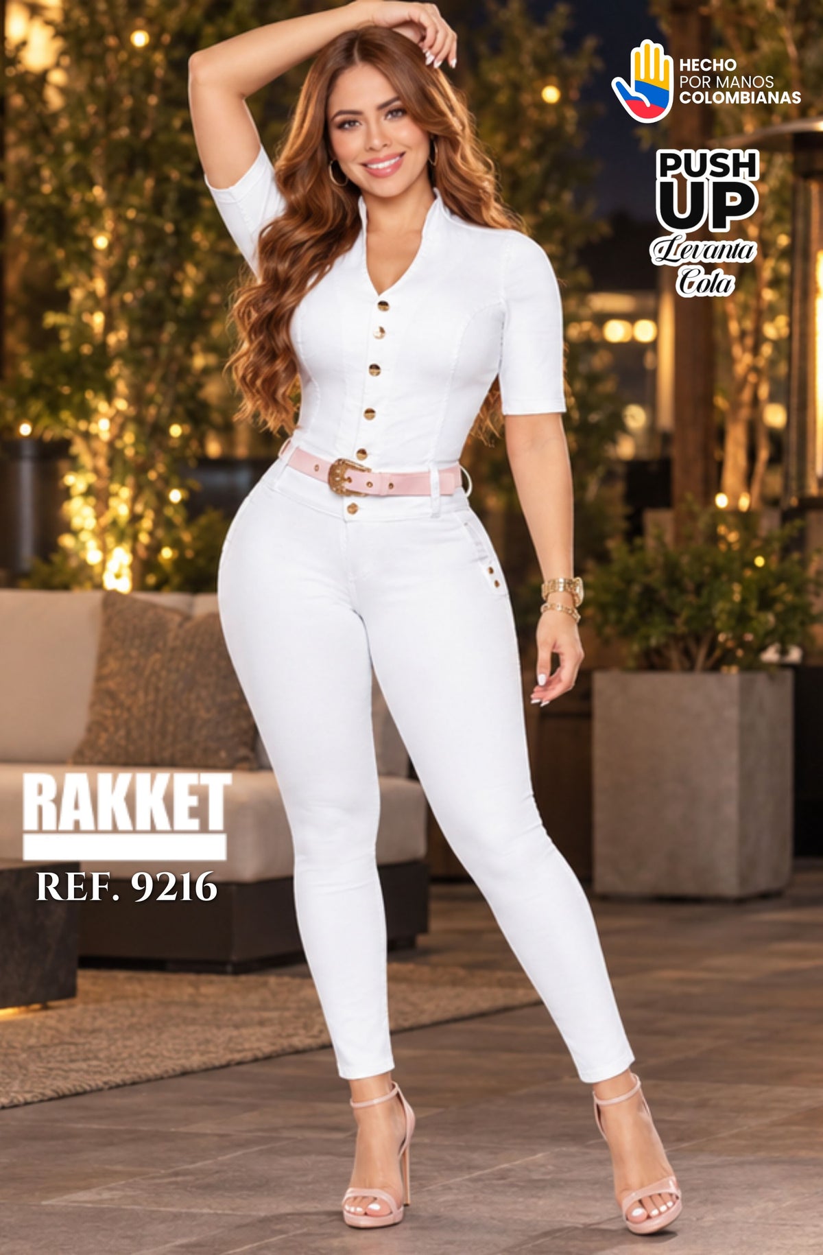 Ref. 006 -9216 Colombian jean jumpsuit