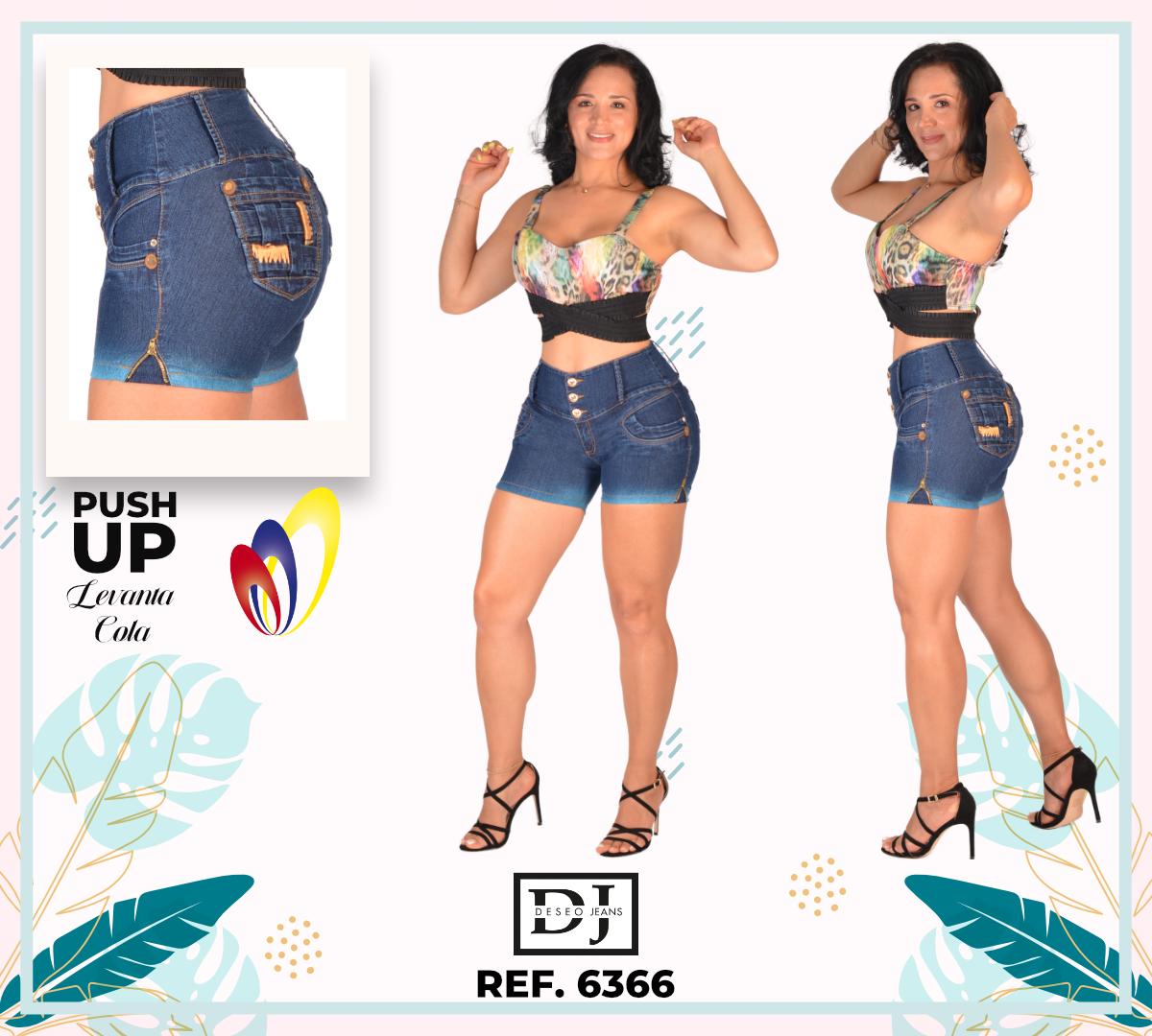 Ref. 006 -6366-DESEO Short Colombiano Push Up - Ropa Colombiana
