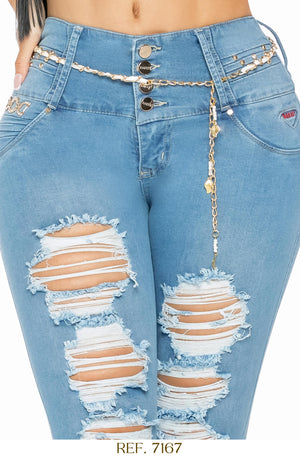 Ref. 006 -7167 Jeans Push Up Colombiano - Ropa Colombiana