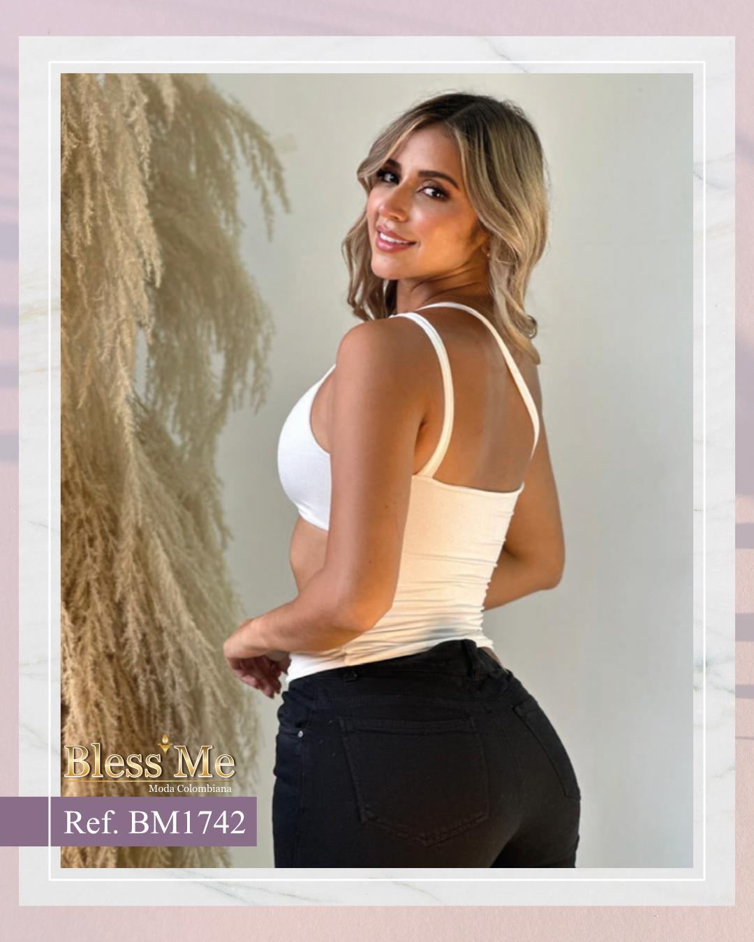 Ref. 741258 -BM1742 Blusa colombiana manga corta de verano - Ropa Colombiana