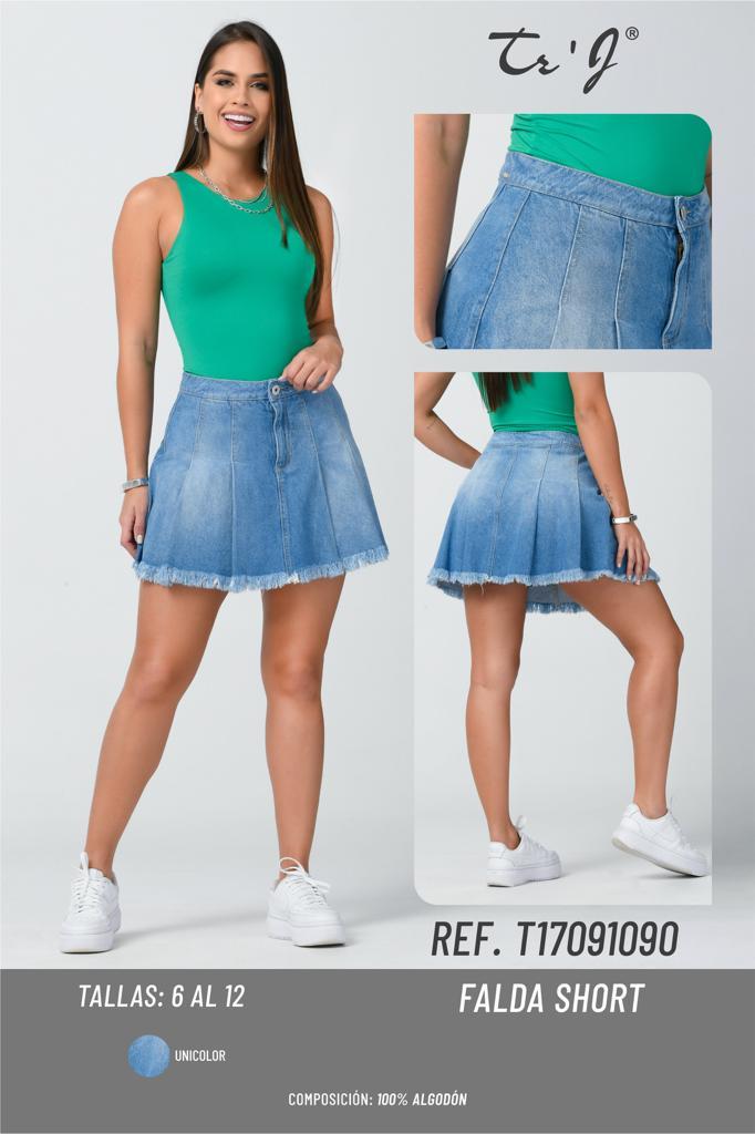 Ref. 033 -T17091090 Falda Short - Ropa Colombiana