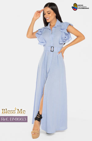Ref. 058 -BM1663 Vestido de Fiesta Largo - Ropa Colombiana