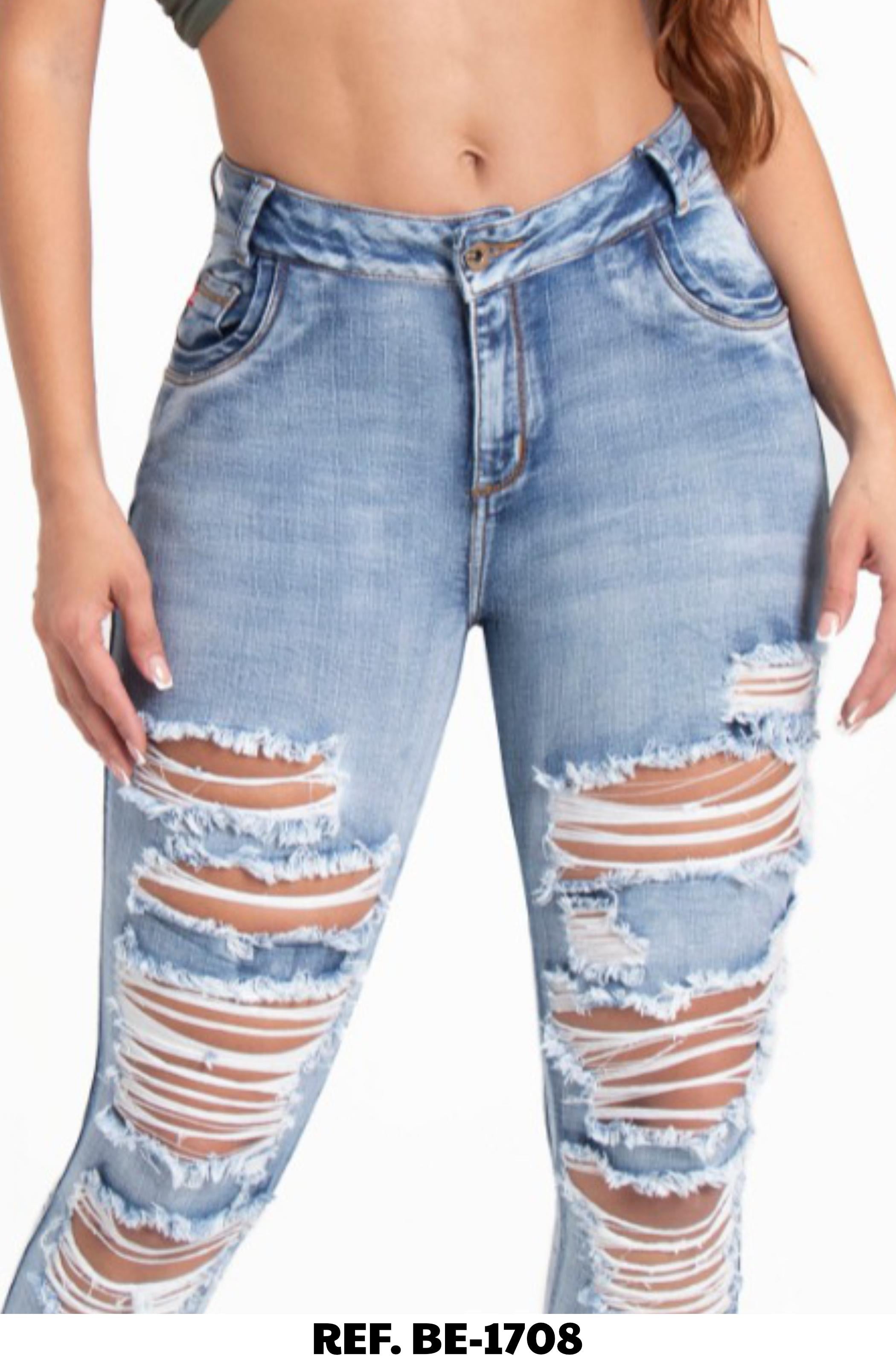 Ref. 037 -BE-1708 Jean Colombiano Push Up - Ropa Colombiana