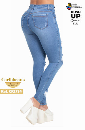 Ref. 037 -CR1734 Jean Push Up Colombiano - Ropa Colombiana