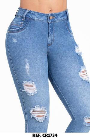 Ref. 037 -CR1734 Jean Push Up Colombiano - Ropa Colombiana