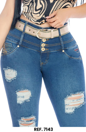 Ref. 006 -7143 Vaquero colombiano push up - Ropa Colombiana