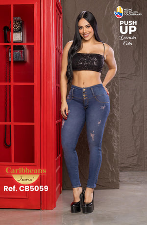 Ref. 041 -CB5059 Jean Levantacola colombiano - Ropa Colombiana