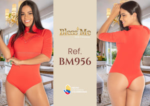 Ref. 071 -BM956 Bodyshuit Colombiano Con efecto Reductor y mangas a la mitad del brazo - Ropa Colombiana