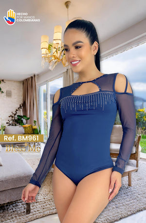 Ref. 058 -BM961 Body reductor con latex moda colombiana - Ropa Colombiana