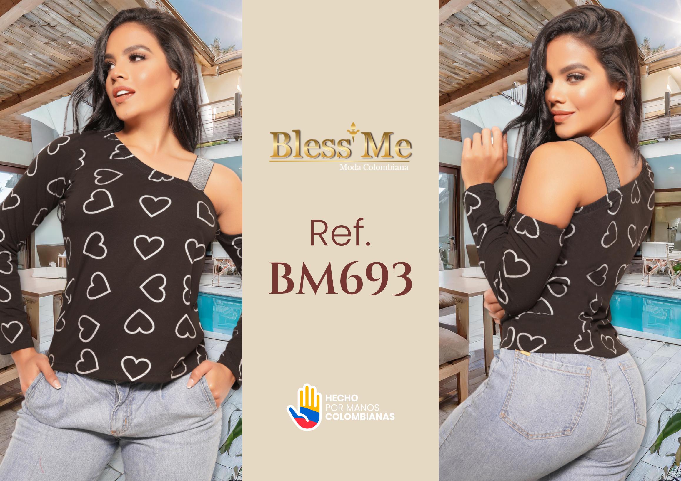 Ref. 058 -BM693 Blusa Colombiana Con estilo moderno - Ropa Colombiana
