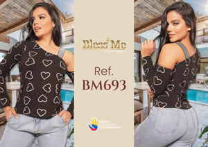 Ref. 058 -BM693 Blusa Colombiana Con estilo moderno - Ropa Colombiana