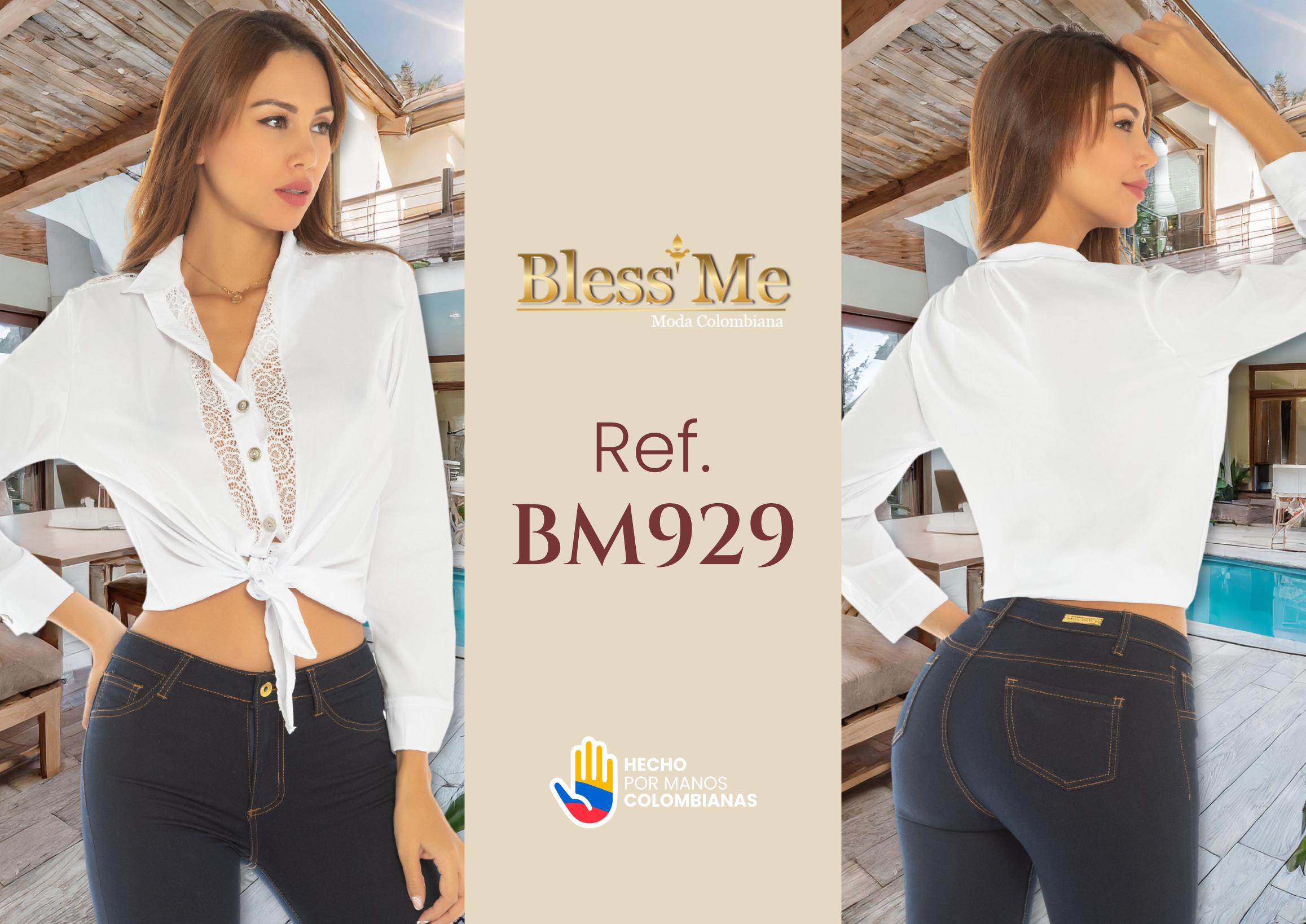 Ref. 058 -BM929 Blusa Colombiana con Mangas y Cuello. - Ropa Colombiana