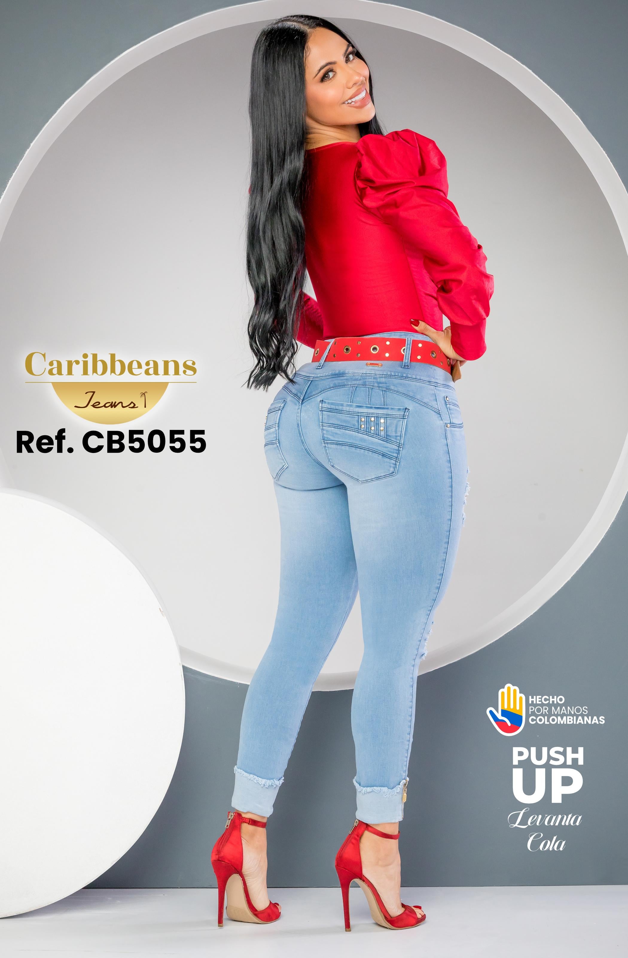 Ref. 041 -CB5055 Jean Levanta cola de moda - Ropa Colombiana