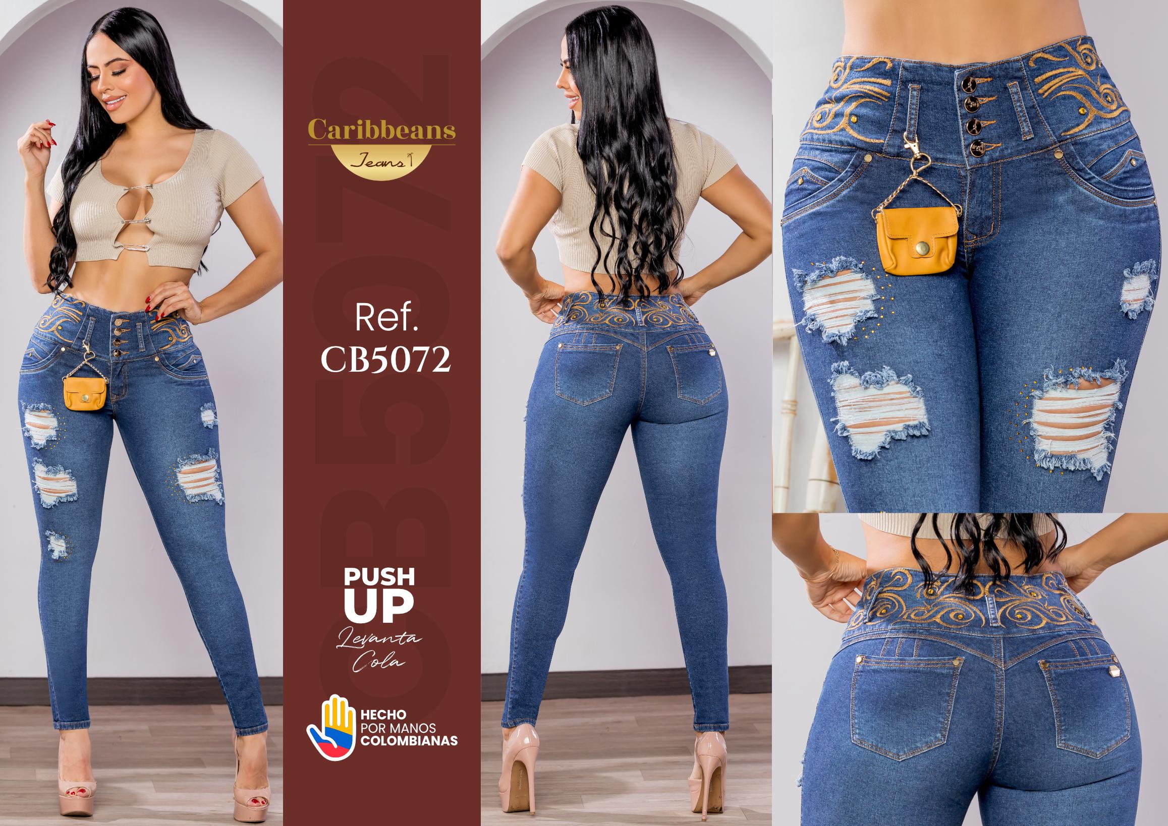 Ref. 041 -CB5072 Pantalón Vaquero Push Up para Dama - Ropa Colombiana