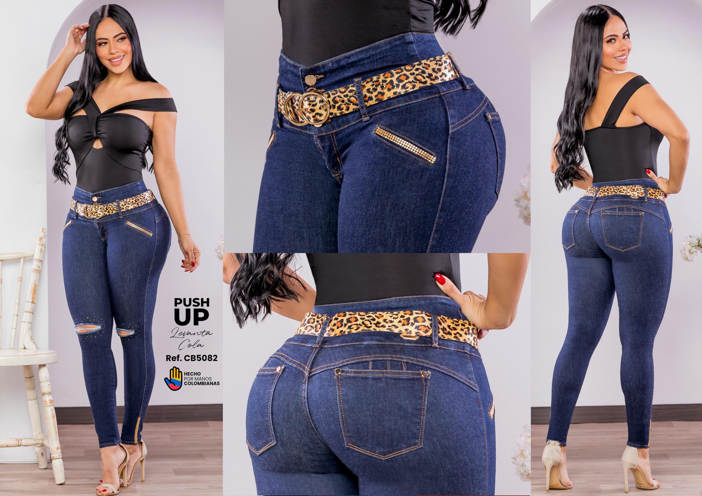 Ref. 041 -CB5082 Jean Levantacola Colombiano - Ropa Colombiana